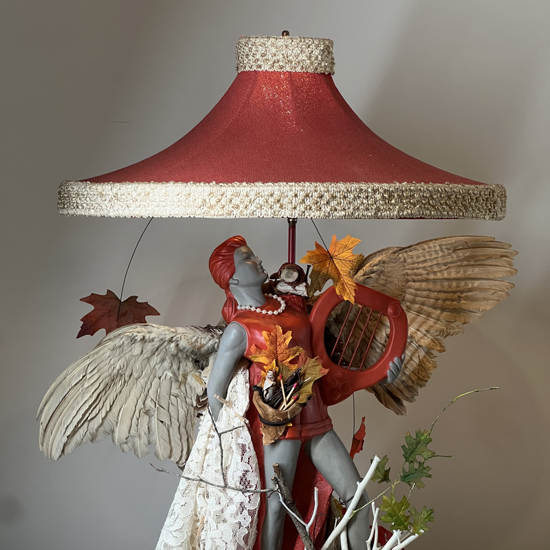 Eurydice, Hunting for Antlers, Dream, Salon Exhibition, Rails End Gallery, Found Art - 2024 (23" x32")